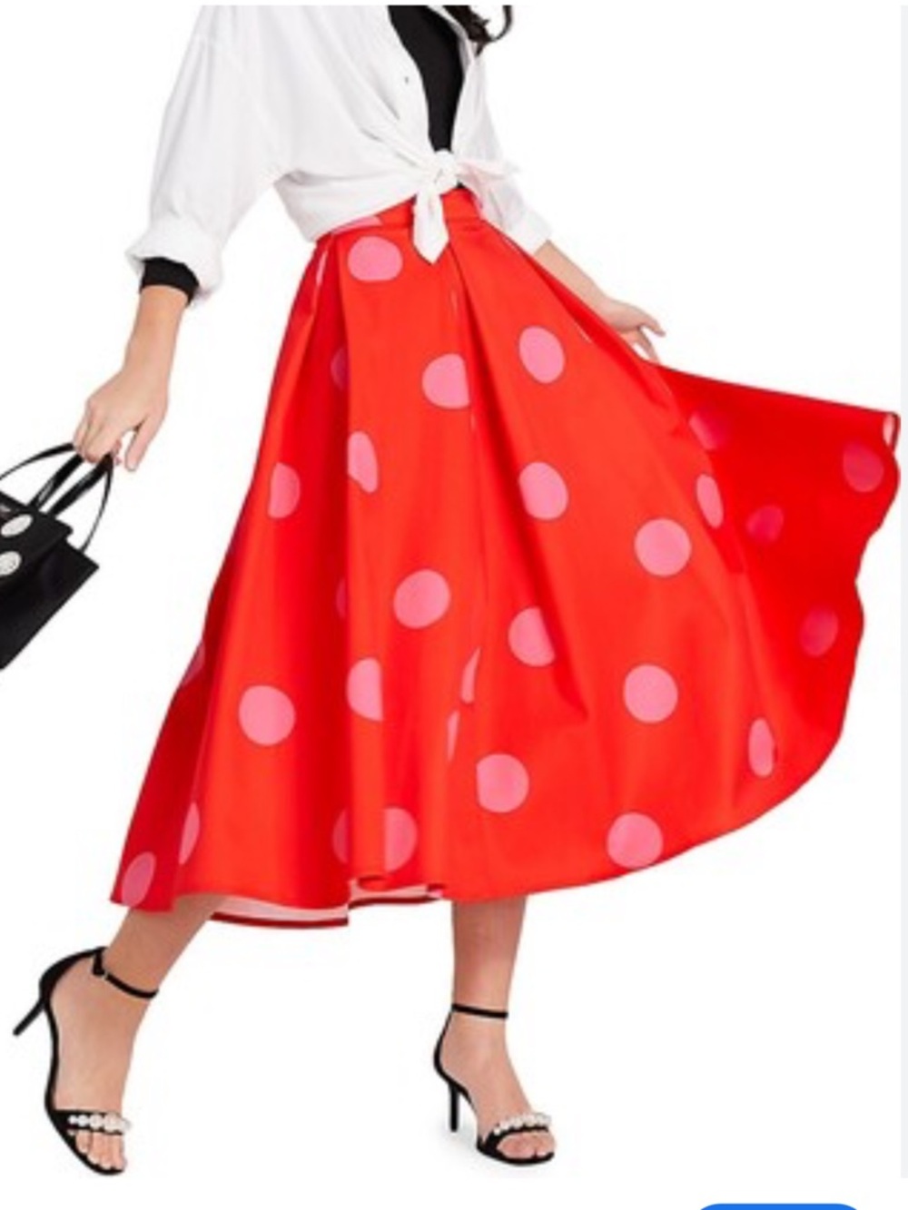Kate Spade Giant Dot Faille Skirt - Red/Pink - Size 8 - Like New!